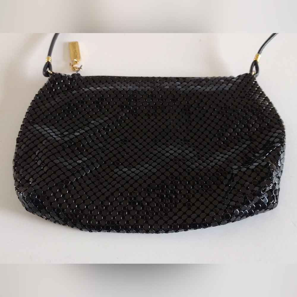 Whiting & Davis black metal mesh shoulder bag